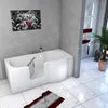 Seniorenwanne mit Tür S12-TH-L Badewanne 170x85cm Produktbild-Vorschau 2