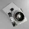Wanduhr - Quadrat - Glasuhr - Objektiv Schwarzweiß Vintage Produktbild-Vorschau 2