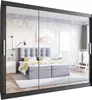 Easy4You LIII 250 cm Schwarz Schiebetüren Kleiderschrank Produktbild-Vorschau 1