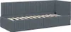 vidaXL Eckbettgestell mit Kopfteil Dunkelgrau 80 cm x 200 Produktbild-Vorschau 4