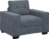 vidaXL Sofa Set 3 stk. Dunkelgrau Samt Produktbild-Vorschau 4