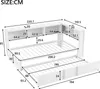 Flieks Schlafsofa Metallbett 90x200cm mit Ausziehbett, Produktbild-Vorschau 7