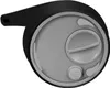 Close-up view of the top of a black and gray automatic soap dispenser. Anteprima dell’immagine prodotto