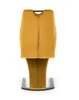 A top-down view of a mustard yellow chair with a black accent on a white background. Produktbild-Vorschau