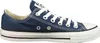 A side view of a blue Converse All Star low-top sneaker. Produktbild-Vorschau