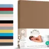 Jersey Spannbettlaken 180x200 cm 100% Baumwolle Nougat Produktbild-Vorschau 1