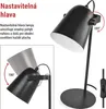 Stolní lampa NINA na žárovku E27, černá Voir les images du produit