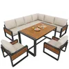 Garten-Lounge-Set, Gartensofa mit Esstisch aus Massivholz, Produktbild-Vorschau 16