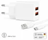 Doppel Schnellladegerät mit Kabel – 2x USB-A Ports Produktbild-Vorschau 1