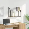 vidaXL Nástěnná police s poličkou Artisan dub 60 x 21 x 51 Náhled obrázku produktu 4