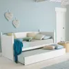 Kondela Hölzern Klappbett mit Zustellbett Glamis 90 - Weiß Produktbild-Vorschau 5