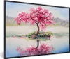 MuchoWow® Gerahmtes Poster Gemälde - Blüte - Wasser - Produktbild-Vorschau 1