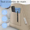 ELONEO Coussin dorsal avec traversin amovible et poche Voir les images du produit 6