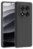 A black phone case is shown next to a smartphone. Produktbild-Vorschau