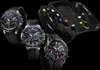 Three Casio Edifice watches and a gaming steering wheel are displayed against a black background. Voir les images du produit