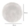 Elegantní bílý kulatý kobereček z umělé kožešiny Náhled obrázku produktu 6