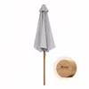 Sekey Balkonschirm 200 cm Ø Holzoptik, Knickbar, Stabiler Produktbild-Vorschau 7