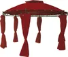 Pavillon Rund Wasserdicht Ø 350 cm, Burgundrot Produktbild-Vorschau 1
