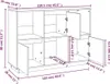 vidaXL Credenza 110,5x35x80 cm in legno di pino massiccio Anteprima dell’immagine prodotto 17