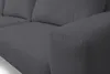 VENASI Ecksofa mit Schlaffunktion Aspen, Grau Velourstoff, Produktbild-Vorschau 8