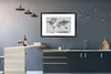 MuchoWow® Gerahmtes Poster Weltkarte - Vintage - Lila - Produktbild-Vorschau 5