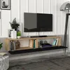 Meuble TV 'Toivakka' 135x31x25cm chêne / noir Voir les images du produit 2