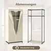 Stoffkleiderschrank mit Kleiderstange und Regalböden, Produktbild-Vorschau 2