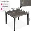tectake® Rattan Tisch Tarent 93,5 x 93,5 x 75 cm Produktbild-Vorschau 6