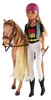 Pferd zum Kämmen + Puppe als Jockeyin Anlily, mit Gelenken, Produktbild-Vorschau 5
