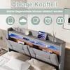 INONEFT Posteľ s pružinovým roštom, čalúnená posteľ, 140 x Náhľad obrázku produktu 8