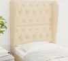 vidaXL Kopfteil mit Ohren Creme 83x23x118/128 cm Stoff -  Produktbild-Vorschau 2