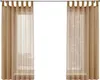 Two sheer curtains hanging on a curtain rod. Produktbild-Vorschau