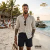 Herren Badeshort mit Innenhose und Taschen Schwarz 5XL Produktbild-Vorschau 2