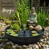 Solar Brunnen Set inkl. Akku - 45 cm Schale in rosa Produktbild-Vorschau 5