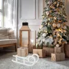 Holz Deko Schlitten klein weiß - 30 cm x 10 cm - Produktbild-Vorschau 4