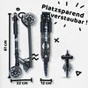 Apollo 125mm klappbarer City Scooter Moonracer - schwarz Produktbild-Vorschau 4