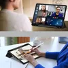 A person is using a tablet for a video call and then drawing on it with a stylus. Produktbild-Vorschau