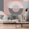 Vlies Fototapete - Geometric Wreath (Pink) 350x245 cm Produktbild-Vorschau 2