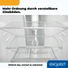 Interior view of a refrigerator with adjustable glass shelves. Produktbild-Vorschau