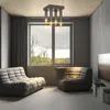 ZMH Deckenlampe Grau Deckenleuchte Vintage - Wohnzimmer E14 Produktbild-Vorschau 8