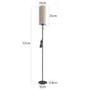 ZMH stojací lampa látková stojací lampa do obývacího pokoje Náhled obrázku produktu 3