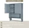 Armadietto da bagno a muro con portasciugamani, mobile da Anteprima dell’immagine prodotto 4