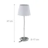 Relaxdays Tischlampe flexibel, mit Stoffschirm, verchromter Produktbild-Vorschau 4