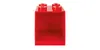 LEGO Spiel Baustein Regal 4er rot Wandregal Hängeregal Produktbild-Vorschau 1