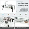 COSTWAY Table basse avec plateau de table en verre, table Voir les images du produit 3