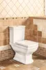 Nostalgie Retro Keramik Toilette+Waschbecken mit Säule+Sitz Produktbild-Vorschau 3