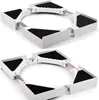 Two identical adjustable appliance stands are shown against a white background. The stands are designed to elevate appliances like washing machines or dryers. Produktbild-Vorschau