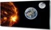 Glasfoto Bild mit Grafik Kosmos Sonnensystem 100x50 Produktbild-Vorschau 1