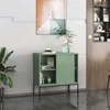 Credenza 'Eidsvoll' con vetro rigato 80x45x85cm Verde Anteprima dell’immagine prodotto 2