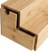 A close-up view of a bamboo storage unit with a drawer partially pulled out. Náhled obrázku produktu